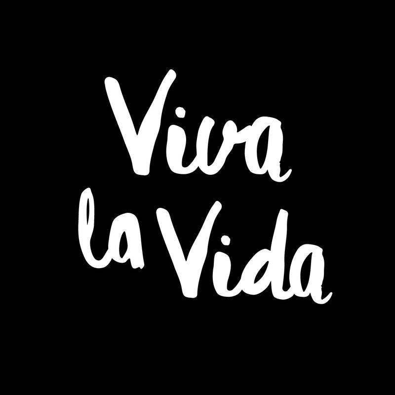 Vinyl Wall Art Decal - Viva La Vida / Live The Life - 13" x 14" - Trendy Inspiring Lovely Optimistic Spanish Quote Sticker For Home Bedroom Closet Living Room Coffee Shop Decor 1