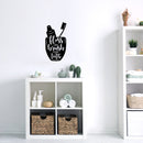 Vinyl Wall Art Decal - Floss And Brush Your Teeth - 8" x 16" - Silhouette Modern Bathroom Quote Sticker For Home Bedroom Dentist Office Kids Room Decor 2