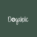 Vinyl Wall Art Decal - Dogaholic - 6" x 2.5" - Paw Shape Bumper Sticker For Dog Lovers Car Window Thermos Coffee Mug Luggage Office Notebook Laptop Funny Dogs Quote Decor 1