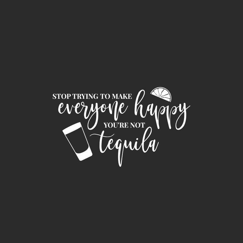 Vinyl Wall Art Decal - Tacos & Tequila - 12" x 26.5" - Trendy Sarcastic Funny Adult Quote Sticker For Home Bar Kitchen Restaurant Wine Cellar Food Store Shopfront Decor 1