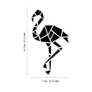 Vinyl Wall Art Decal - Geometric Flamingo - - Modern Sticker Trendy Animal Figures Minimalist Design For Home Bedroom Living Room Work Office Store Decor 4