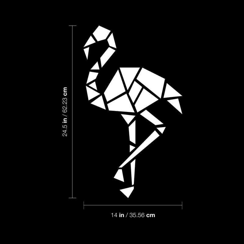 Vinyl Wall Art Decal - Geometric Flamingo - 14" x 24.5" - Modern Sticker Trendy Figures Minimalist Design For Cat Lovers Home Bedroom Living Room Work Office Store Fine Decor 4