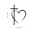 Vinyl Wall Art Decal - Jesus Heart  - 5" x 4" - Inspirational Spiritual Faith Religious For Bedroom Mirror Notebooks Laptops Mugs Thermos Cars Window Bumper Sticker Decor 4