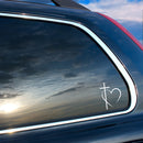 Vinyl Wall Art Decal - Jesus Heart  - 5" x 4" - Inspirational Spiritual Faith Religious For Bedroom Mirror Notebooks Laptops Mugs Thermos Cars Window Bumper Sticker Decor 3