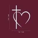 Vinyl Wall Art Decal - Jesus Heart  - 5" x 4" - Inspirational Spiritual Faith Religious For Bedroom Mirror Notebooks Laptops Mugs Thermos Cars Window Bumper Sticker Decor 4