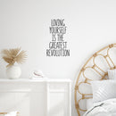 Vinyl Wall Art Decal - Loving Yourself Is The Greatest Revolution - 26.5" x 16" - Modern Motivational Self Love Quote Sticker For Home Office Therapy Living Room Decor 3