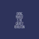 Vinyl Wall Art Decal - Loving Yourself Is The Greatest Revolution - 26.5" x 16" - Modern Motivational Self Love Quote Sticker For Home Office Therapy Living Room Decor 1
