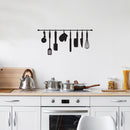Vinyl Wall Art Decal - Kitchen Utensils - 16.5" x 35.5" - Modern Inspirational Shape Sticker For Home Bedroom Family Room Kitchen Dining Room Restaurant Decor 3