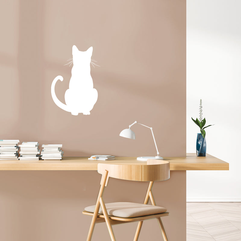 Vinyl Wall Art Decal - Cat Silhouette - 16.5" x 23.5" - Modern Inspirational Cute Sticker For Home Vet Office Bedroom Living Room Pet Lovers Veterinary Decor 2