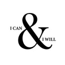 Vinyl Wall Art Decal - I Can & I Will - 9.5" x 12" - Trendy Inspirational Optimistic Self Esteem Quote Sticker For Home Kids Bedroom Living Room Playroom Classroom Office Coffee Shop Decor 1