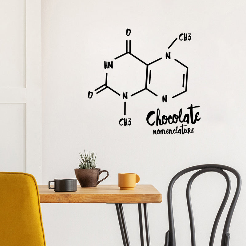 Vinyl Wall Art Decal - Chocolate Chemistry - Trendy Lovely Fun Food Quote Sticker For Home Kitchen Dining Room Restaurant Coffee Shop Bakery Storefront Decor 2