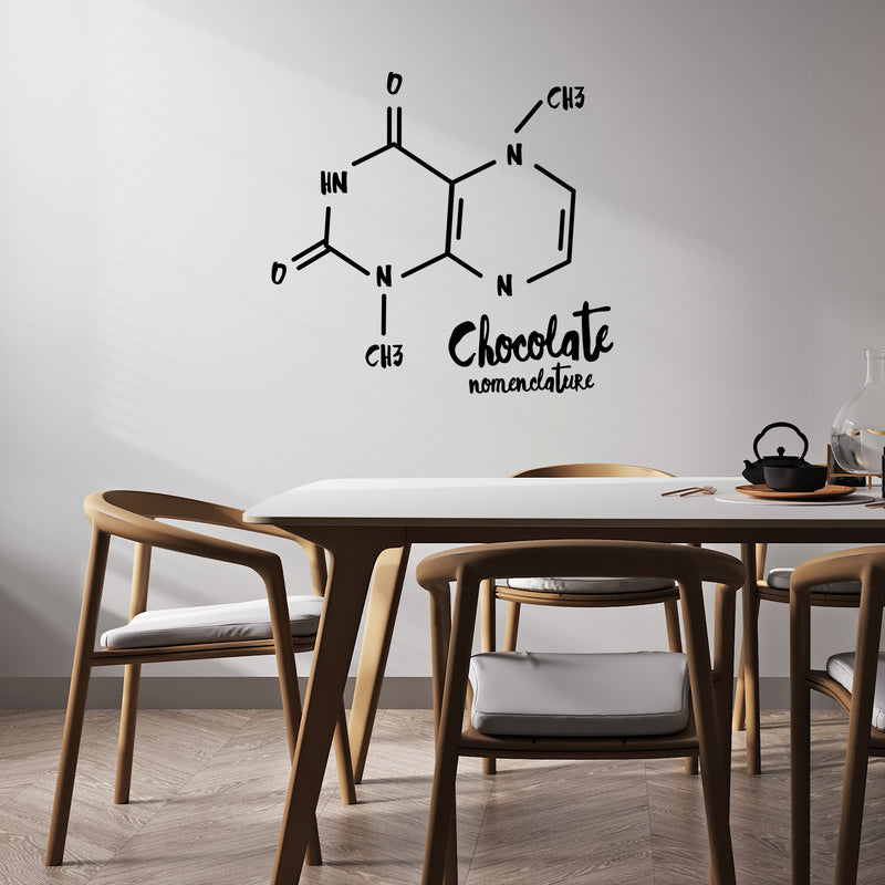 Vinyl Wall Art Decal - Chocolate Chemistry - Trendy Lovely Fun Food Quote Sticker For Home Kitchen Dining Room Restaurant Coffee Shop Bakery Storefront Decor 3