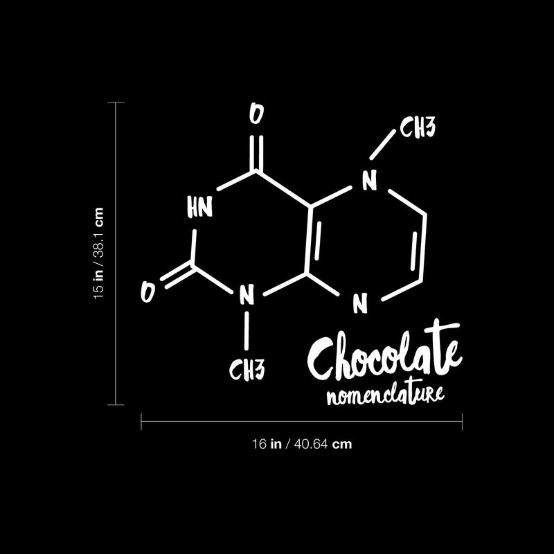 Vinyl Wall Art Decal - Chocolate Chemistry - Trendy Lovely Fun Food Quote Sticker For Home Kitchen Dining Room Restaurant Coffee Shop Bakery Storefront Decor 5