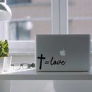 Vinyl Wall Art Decal - Jesus Love - Inspirational Spiritual Faith Religious For Bedroom Mirror Notebooks Laptops Mugs Thermos Cars Window Bumper Sticker Decor 2