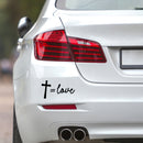 Vinyl Wall Art Decal - Jesus Love  - 4" x 8" - Inspirational Spiritual Faith Religious For Bedroom Mirror Notebooks Laptops Mugs Thermos Cars Window Bumper Sticker Decor 3