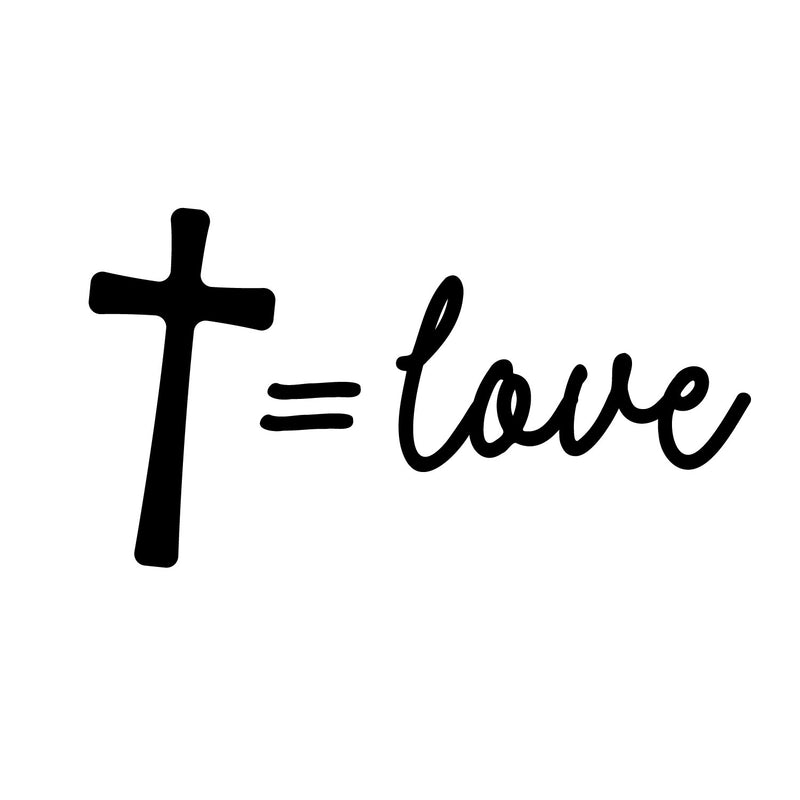 Vinyl Wall Art Decal - Jesus Love  - 4" x 8" - Inspirational Spiritual Faith Religious For Bedroom Mirror Notebooks Laptops Mugs Thermos Cars Window Bumper Sticker Decor 1