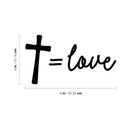 Vinyl Wall Art Decal - Jesus Love  - 4" x 8" - Inspirational Spiritual Faith Religious For Bedroom Mirror Notebooks Laptops Mugs Thermos Cars Window Bumper Sticker Decor 4
