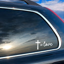 Vinyl Wall Art Decal - Jesus Love  - 4" x 8" - Inspirational Spiritual Faith Religious For Bedroom Mirror Notebooks Laptops Mugs Thermos Cars Window Bumper Sticker Decor 2