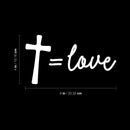 Vinyl Wall Art Decal - Jesus Love  - 4" x 8" - Inspirational Spiritual Faith Religious For Bedroom Mirror Notebooks Laptops Mugs Thermos Cars Window Bumper Sticker Decor 4