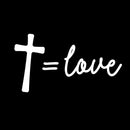 Vinyl Wall Art Decal - Jesus Love  - 4" x 8" - Inspirational Spiritual Faith Religious For Bedroom Mirror Notebooks Laptops Mugs Thermos Cars Window Bumper Sticker Decor 1