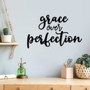 Vinyl Wall Art Decal - Grace Over Perfection - 9" x 15" - Modern Spiritual Lovely Inspirational Quote Sticker For Home Bedroom Closet Family Room Coffee Shop Religious Center Decor 2