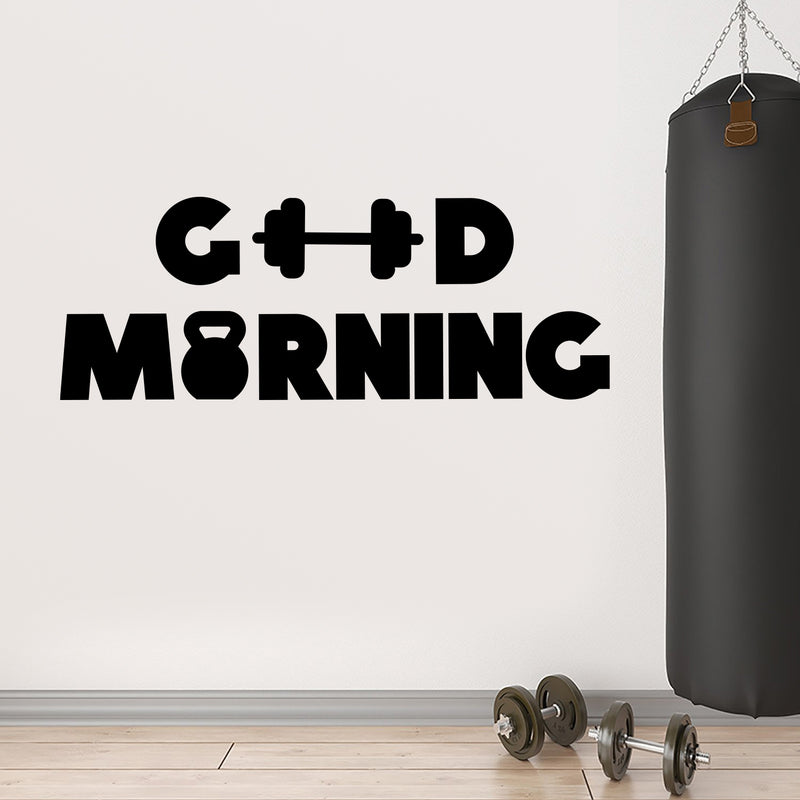 Vinyl Wall Art Decal - Good Morning - 16" x 43" - Trendy Motivational Positive Healthy Quote Sticker For Home Work oust Room School Classroom Office Gym Fitness Lifestyle Decor 2