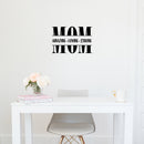 Vinyl Wall Art Decal - Mom Amazing Loving Strong - 9. Modern Inspirational Cute Moms Quote Sticker For Home Bedroom Family Room Kitchen Dining Room Kids Playroom Decor 3