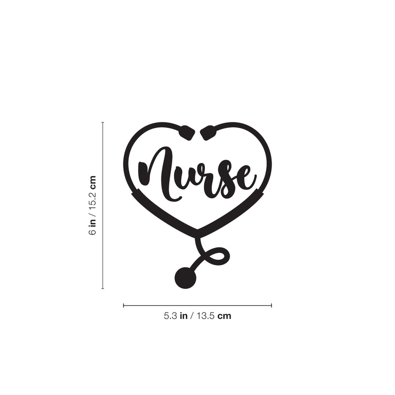 Vinyl Wall Art Decal - Nurse - - Inspirational Motivational Quote Heart Design Sticker For Home Office Laptop Mugs Thermos Notebook Bumper Sticker Decor 4