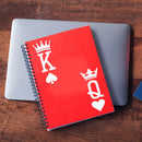 Vinyl Wall Art Decal - King and Queen - 6" x 5.7" - Modern Card Deck Design Sticker For Bedroom Mirror Make Up Notebooks Laptops Mugs Thermos Car Bumpers Windows Decor 2