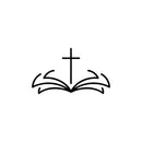 Vinyl Wall Art Decal - Bible Cross - Modern Inspirational Spiritual Figure Sticker For Home Office Church Window Living Room Bedroom Decor 1