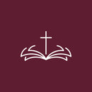 Vinyl Wall Art Decal - Bible Cross - 17" x 29" - Modern Inspirational Spiritual Figure Sticker For Home Office Church Window Living Room Bedroom Decor 1