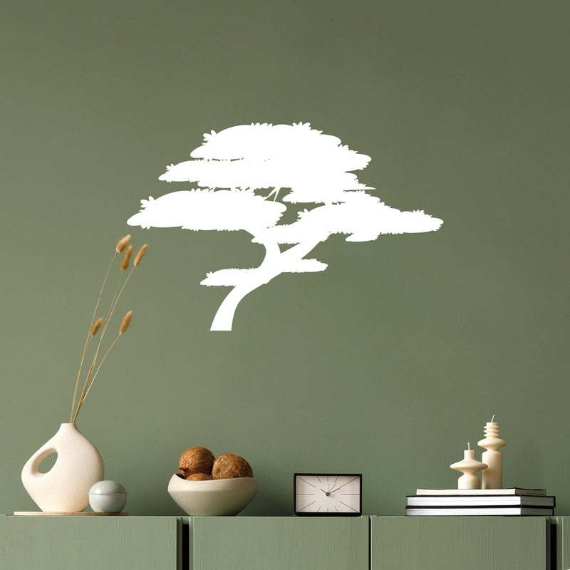 Vinyl Wall Art Decal - Bonsai Tree - 16.5" x 25" - Trendy Inspirational Japanese Culture Design Sticker For Home Bedroom Living Room School Office Coffee Shop Storefront Decor 2