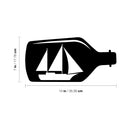 Vinyl Wall Art Decal - Boat In A Bottle - 7" x 14" - Trendy Fun Minimalist Design Quote Sticker For Home Bedroom Closet Living Room School Classroom Office Coffee Shop Decor 4