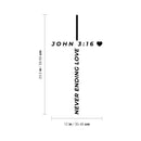 Vinyl Wall Art Decal - Never Ending Love John 3:16 - 23.5" x 12" - Modern Inspirational Spiritual Bible Verse Sticker For Home Bedroom Closet Living Room Church Decor 4