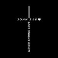 Vinyl Wall Art Decal - Never Ending Love John 3:16 - 23.5" x 12" - Modern Inspirational Spiritual Bible Verse Sticker For Home Bedroom Closet Living Room Church Decor 1
