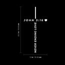 Vinyl Wall Art Decal - Never Ending Love John 3:16 - 23.5" x 12" - Modern Inspirational Spiritual Bible Verse Sticker For Home Bedroom Closet Living Room Church Decor 4