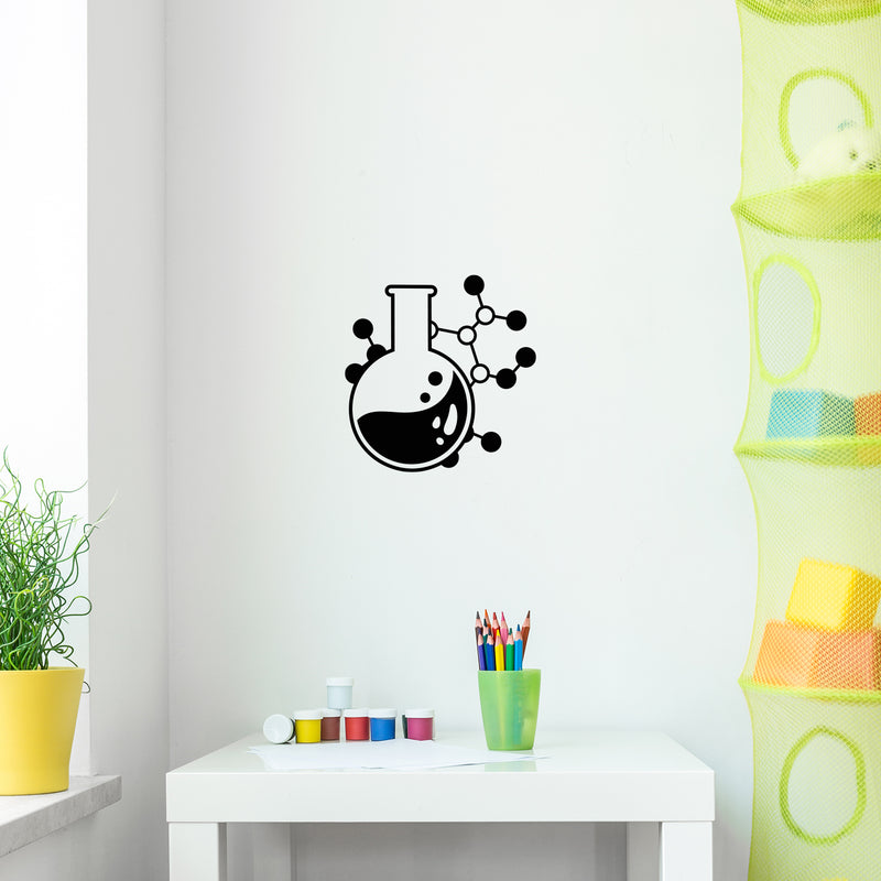 Vinyl Wall Art Decal - Chemical Atom - - Modern Motivational Cute Science Sticker For Children Home Office Nursery Bedroom School Classroom Educational Kids Room Decor 2