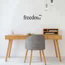 Vinyl Wall Art Decal - Freedom - 5" x 20" - Modern Inspirational Fun Good Vibes Quote Bird Silhouette Design Sticker For Home Bedroom Closet Living Room Office Coffee Shop Decor 3