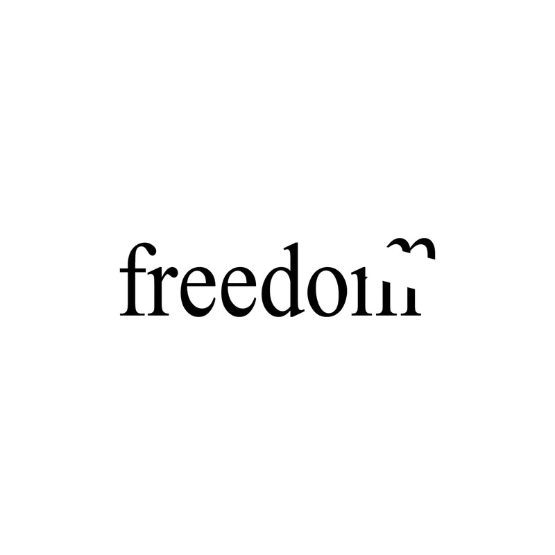 Vinyl Wall Art Decal - Freedom - 5" x 20" - Modern Inspirational Fun Good Vibes Quote Bird Silhouette Design Sticker For Home Bedroom Closet Living Room Office Coffee Shop Decor 1