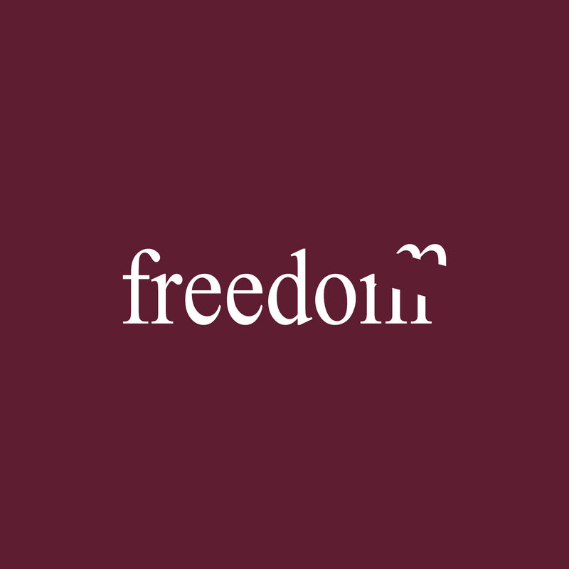 Vinyl Wall Art Decal - Freedom - 5" x 20" - Modern Inspirational Fun Good Vibes Quote Bird Silhouette Design Sticker For Home Bedroom Closet Living Room Office Coffee Shop Decor 1