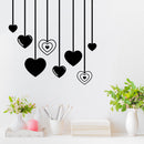 Vinyl Wall Art Decal - Falling Hearts - 16.5" x 16.5" - Modern Inspirational Quote Sticker For Couples Home Office Boyfriend Girlfriend Bedroom Valentine's Day Decor 2