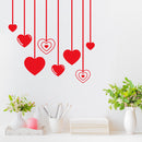 Vinyl Wall Art Decal - Falling Hearts - 16.5" x 16.5" - Modern Inspirational Quote Sticker For Couples Home Office Boyfriend Girlfriend Bedroom Valentine's Day Decor 2
