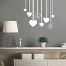 Vinyl Wall Art Decal - Falling Hearts - 16.5" x 16.5" - Modern Inspirational Quote Sticker For Couples Home Office Boyfriend Girlfriend Bedroom Valentine's Day Decor 3