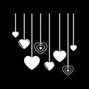 Vinyl Wall Art Decal - Falling Hearts - 16.5" x 16.5" - Modern Inspirational Quote Sticker For Couples Home Office Boyfriend Girlfriend Bedroom Valentine's Day Decor 1