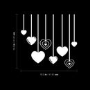 Vinyl Wall Art Decal - Falling Hearts - 16.5" x 16.5" - Modern Inspirational Quote Sticker For Couples Home Office Boyfriend Girlfriend Bedroom Valentine's Day Decor 4