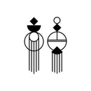 Vinyl Wall Art Decal - Geometric Abstract - Modern Minimal Figure Geometric Sticker For Home Office Bedroom Living Room Window Coffee Shop Decor 1