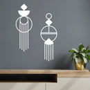 Vinyl Wall Art Decal - Geometric Abstract - 28" x 10" - Modern Minimal Figure Geometric Sticker For Home Office Bedroom Living Room Window Coffee Shop Decor 2