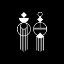 Vinyl Wall Art Decal - Geometric Abstract - 28" x 10" - Modern Minimal Figure Geometric Sticker For Home Office Bedroom Living Room Window Coffee Shop Decor 1