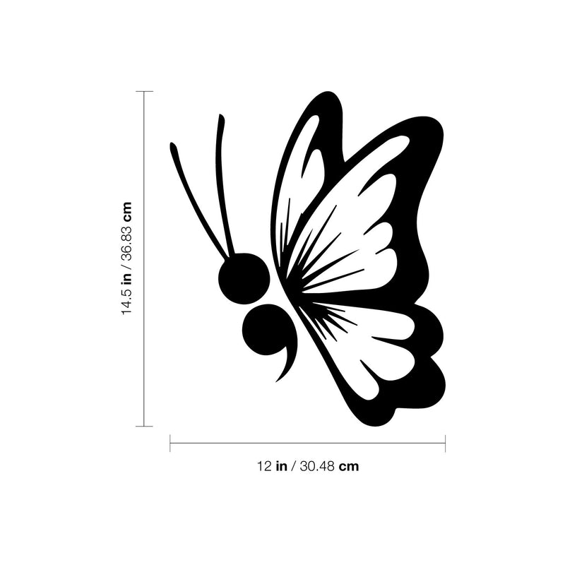 Vinyl Wall Art Decal - Dot Butterfly - 14.5" x 12" - Cute Minimal Geometric Animal Design Sticker For Girly Home Office Bedroom Boutique Beauty Salon Mirror Decor 4