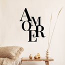 Vinyl Wall Art Decal - Amore -18" x 14" - Modern Cute Fun Inspirational Lovely Valentine's Design Sticker For Home Couples Bedroom Living Room Office School Coffee Shop Decor 2